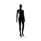 Eddie's Hang-Up Display Ltd. Glossy Abstract Female Mannequin, Two Straight Arms, Black (150504)-Glossy abstract female mannequin (two straight arms)