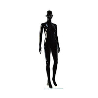 Eddie's Hang-Up Display Ltd. Glossy Abstract Female Mannequin, Two Straight Arms, Black (150504)-Glossy abstract female mannequin (two straight arms)