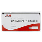 JAM Paper #10 Plastic Envelopes with Zip Closure, 5 x 10, Clear Poly, 12 Pack (921Z1cl)-Material: plastic