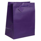 JAM Paper Gift Bags with Rope Handles - Medium - 8" x 10" x 4" - Purple Matte - 3 Pack-Color: Purple Matte