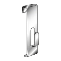 Wamaco Gridwall Flush Hook - Chrome - 40 Pack-Hang framed pictures, signage and packaged products