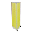Azar Displays 60" x 16" 3-Sided Pegboard Floor Display with Wheels, Yellow (700451-YEL)-Display unit is pre-assembled