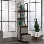 Sauder Manhattan Gate 2-Shelf Narrow Bookcase - Mystic Oak-Open shelves for storage and display of books, decor, and more
