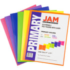 JAM Paper Plastic 2 Pocket School POP Folders with Metal Prongs Fastener Clasps, Assorted Primary Colours, 6 Pack-200-sheet capacity