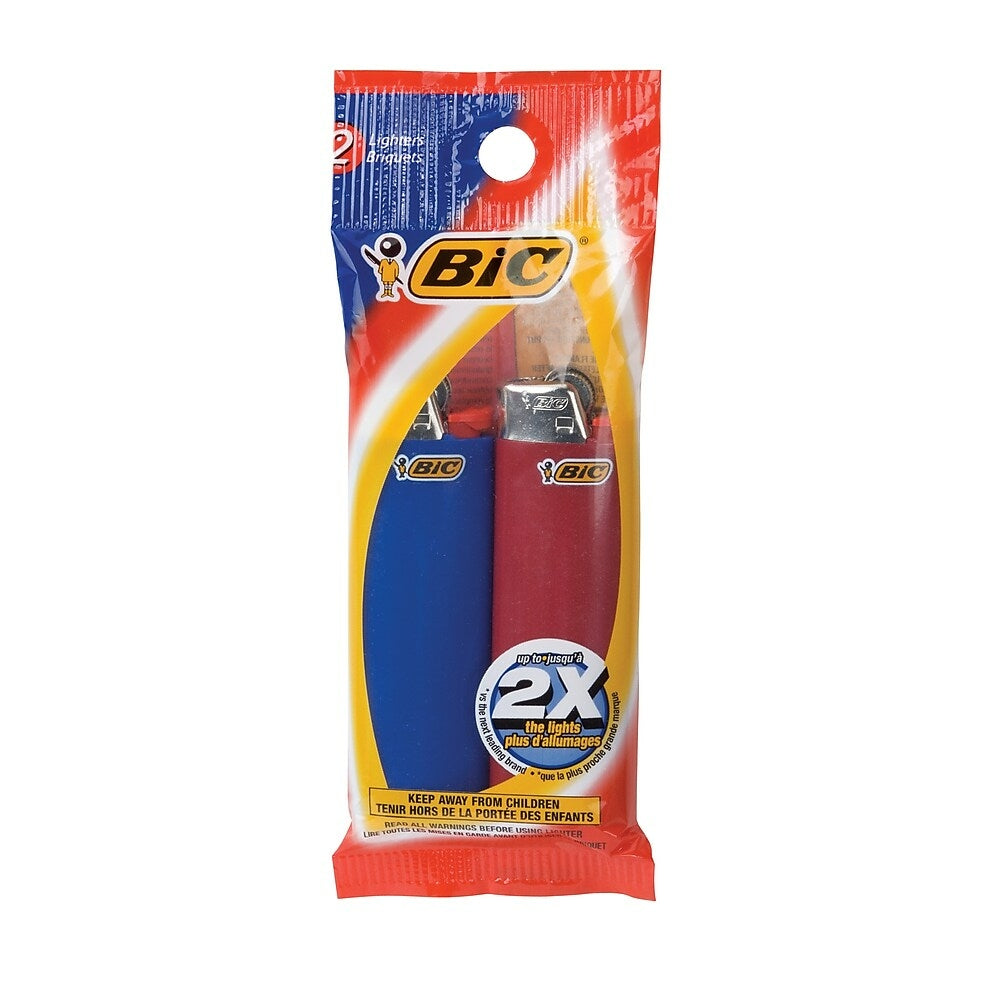 BIC Maxi Lighters, Assorted Colours, 2 Pack | staples.ca