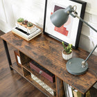 Vasagle TV Stand Media Display - Rustic Brown & Black-Easy assembly