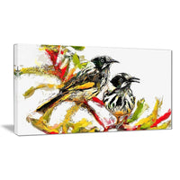 Designart Sparrow Birds Canvas Art Print, (PT2497-32-16)-Print
