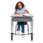 Bouncy Bands for Standard Desks, 20-28" Wide, Black Support Pipes  (BBABBDBK)-Move while you work quietly. Makes learning and working fun!