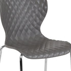 Flash Furniture Lowell Contemporary Design Grey Plastic Stack Chair-Ergonomically Contoured Design
