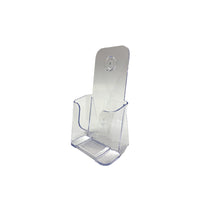 Futech Trifold Literature Holder - Acrylic - 4" W x 7.5" H x 1.75" D - 2 Pack (CTS0114)-Number of Slots: 1