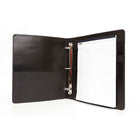 Ashlin LEONE Executive 1" 3-Ring Binder, Black , (P7207A-08-01)-Black - MidnightFeaturing ASHLIN® Napoli Napa Leather. This is a full grain cowhide leather. This leather is a smooth and soft leather, with a matte finish. ASHLIN® products are crafted from 100% genuine leather.  ASHLIN® uses full grain leather, which is the ultimate quality in leather available.