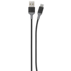 Scosche Strikeline USB-A to Lightning Charge & Sync Cable - 4 ft - Black/Grey-Lighting connector is certified by Apple to communicate from any USB device port to any Lightning devices port with 100% compatibility