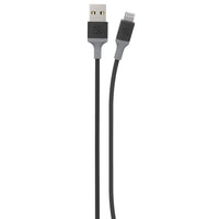 Scosche Strikeline USB-A to Lightning Charge & Sync Cable - 4 ft - Black/Grey-Lighting connector is certified by Apple to communicate from any USB device port to any Lightning devices port with 100% compatibility