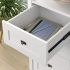Sauder 53"W Cottage Road Credenza with Pull-Out Desk - White- White finish with Lintel Oak® accent