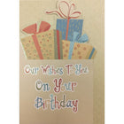Rosedale 5-1/2" x 8" Our Wishes To You On Your Birthday Greeting Cards And Envelopes, 12 Pack (15804)-Printed on premium uncoated card stock