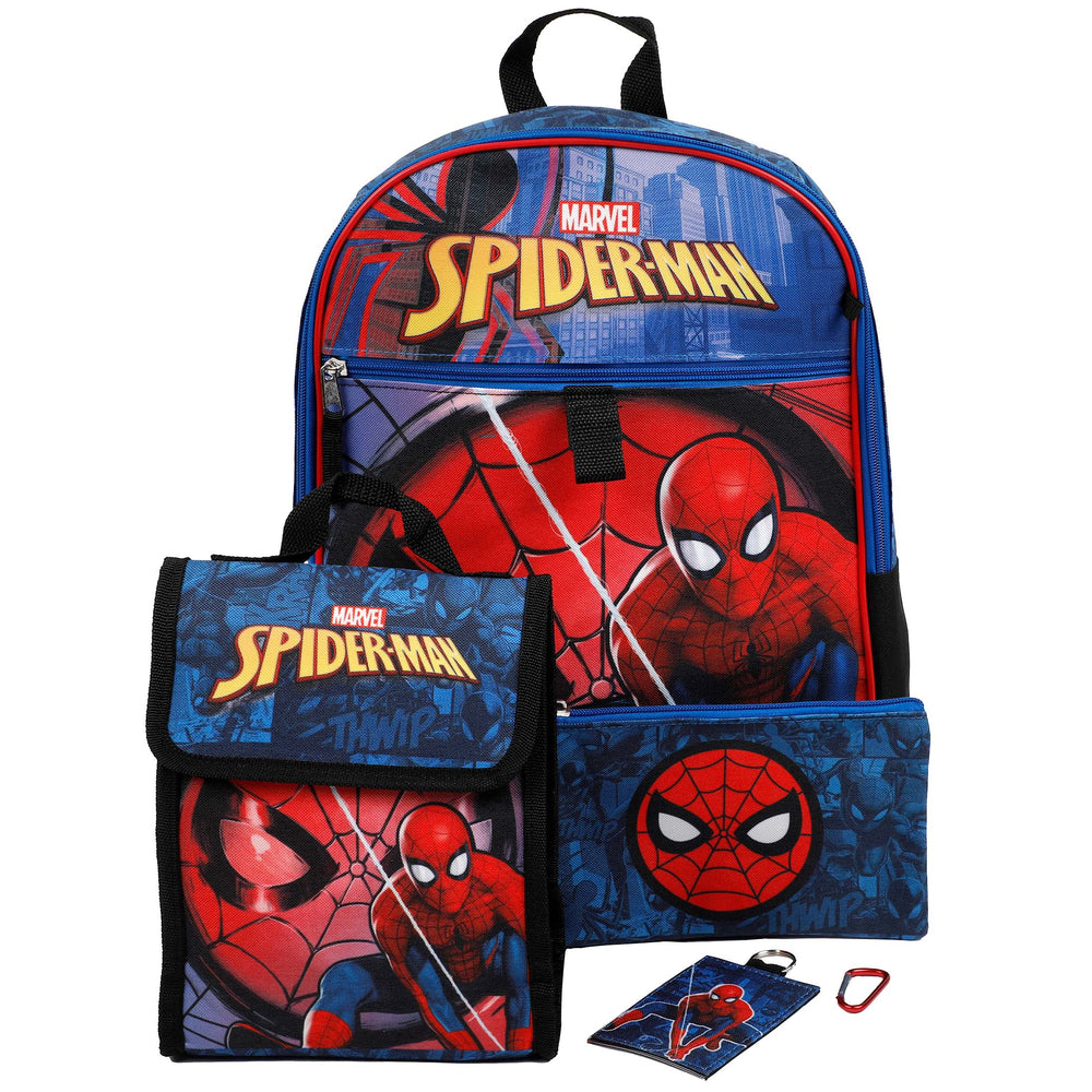 Spider Man Backpack Walmart Kids Backpacks Bioworld 5-Piece