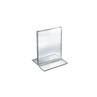 Azar Displays 6" x 5" Vertical Double Sided Stand Up Acrylic Sign Holder, Clear, 10 Pack (152724)-Stand up sign holder is perfect for tabletop displays, restaurant table displays, and hotel concierge desks