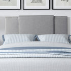 CorLiving 3-in-1 Expandable Panel Headboard, Grey Padded Fabric (BBT-960-A)-Headboard only, bed rails and frame not included