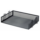 Staples Metal Mesh Stackable Tray - Letter Size - Black-Organize your work area so everything is exactly where you need it