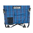 Drive Medical Fly Lite Ultra Lightweight Transport Wheelchair, Black-33. 00"L x 22. 00"W x 36. 00"H