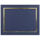 St. James Document/Certificate Holders - Gold Foil Border - Linen Finish - Navy Blue - 5 Pack - 83850-Add ceremony, elegance and sincerity to the act of giving recognition