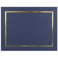 St. James Document/Certificate Holders - Gold Foil Border - Linen Finish - Navy Blue - 5 Pack - 83850-Add ceremony, elegance and sincerity to the act of giving recognition