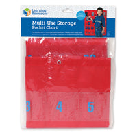 Learning Resources Multi-Use Storage Pocket Chart, 3.75' x 4'-Theme/design: Calculator storage
