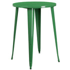 30'' Round Green Metal Indoor-Outdoor Bar Height Table (CH-51090-40-GN-GG)-Metal Cafe Table