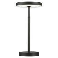 Dainolite Francine Modern Table Lamp - Sandy Black with White Acrylic Diffuser - 10 W-Dimmable