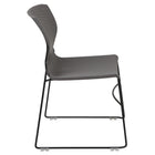 Flash Furniture HERCULES Series Grey Full Back Stack Chair with Black Powder Coated Frame-661 lb. Weight Capacity