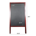 Eddie’s Hang-Up Display Ltd. A-Frame Chalkboard, Mahogany (130440)-Single hinge assembly across the top for added strength