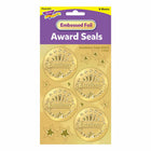 Trend Enterprises Excellence Award Seals Stickers - Gold - 6 Packs of 32-Size: 2"(Dia)