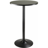 Nicer Furniture 28" Round Bar Table - Black-A lightweight and versatile table that can accommodate various settings: bars, bistros, restaurants, and event venues