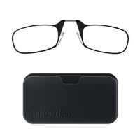 ThinOptics Reader with Universal White Pod - 1.0 - Black-Product includes the ThinOptics Reading Glasses & the Universal Pod case featuring non-residue adhesive to stick onto your phone/case or any other hard & flat surface