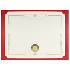 St. James Document/Certificate Holders - Gold Award Seal with Red Ribbon - Red - 5 Pack-Suitable for horizontally or vertically oriented award certificates