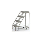 Tri-Arc Manufacturing Aluminum Rolling Ladder, Step Width: 16", Step Type: Serrated, No. of Steps: 4 (WLAR004165)-No. of Steps: 4