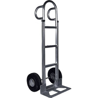 Aluminum Hand Trucks, Nose Plate Dimension W" X D", 18 X 7 1/2, Double "p" Hand Trucks, Wheel Material, Pneumatic-Frame Material - Aluminum
