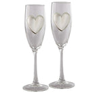 Elegance Pair of Toasting Flutes with Engraving Badge (32074), 2 Pack-Pair of toasting flues