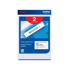 Brother Genuine MK2312PK Non-Laminated Tape for P-touch Label Makers - 12 mm wide x 8 m long - Black on White - 2 Pack-Black on white non-laminated M Series 12 mm label tape, 2-pack