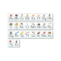 North Star Teacher Resources Bulletin Board Set, Alphabet Lines, Traditional Manuscript, 7 Pack (NST9009)-Dimensions: 24 1/4"L x 7 5/8"W