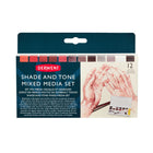 Derwent Shade and Tone 12-Colour Mixed Media Set (2305903)-Portable set is ideal for travel or outdoor use