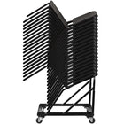 Flash Furniture Band/Music Stack Chair Dollies - 2 Pack-Heavy Duty Black Frame Finish