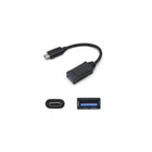 AddOn USB 3.1 Male to USB 3.0 Female Black Adapter Cable, 7" (USBC2USB3FB)-USB 3.1 male to USB 3.0 female black adapter cable