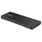 StarTech 4-Port HDMI Splitter - 4K 60Hz - 1 In 4 Out - Built-in Scaler - 3.5mm/Optical Audio-4-port HDMI splitter: This HDMI Splitter displays the same image, with audio, on 4 screens. 4:4:4 chroma subsampling support. HDMI 2.0b 4K 60Hz, HDR, 18Gbps Bandwidth, 7.1ch HDMI Audio, HDCP 2.2/1.4, 8kV Air and 4kV Contact ESD Protection