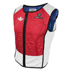 TechNiche Hybrid Sport Vest, Red, Large-Front zipper closure, with mesh ventilation and scoop neck design