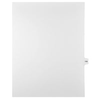 Mark Maker Legal Tabs - Letter Size - White - 1/15th cut - 25 tabs per package - 5 packages Pack - Number 115-White Single Tabs