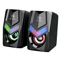 Marvo SG118 USB Powered, 3.5mm Plug RGB LED Gaming Speakers, 2 Pack-Rated power: 2 x 3W