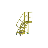 Tri-Arc Unsupported 50" Cantilever Rolling Ladder, Perforated, 64" x 64" (UCU500520246)-Frame Material: Steel