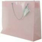 JAM Paper Opaque Shopping Bags - Large - 13" x 10.5" x 4" - Light Pink - 100 Pack-Size: 13" x 10 1/2" x 4"