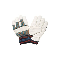Zenith Safety Gloves, Large, Grain Cowhide Palm, Cotton Fleece Inner Lining - 12 Pack-Cuff Material: Rubberized